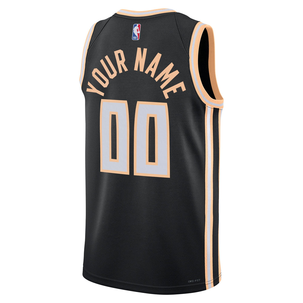 Unisex Atlanta Hawks Nike Black 2025/26 City Edition Swingman Custom Jersey product image 4, provided for visual reference
