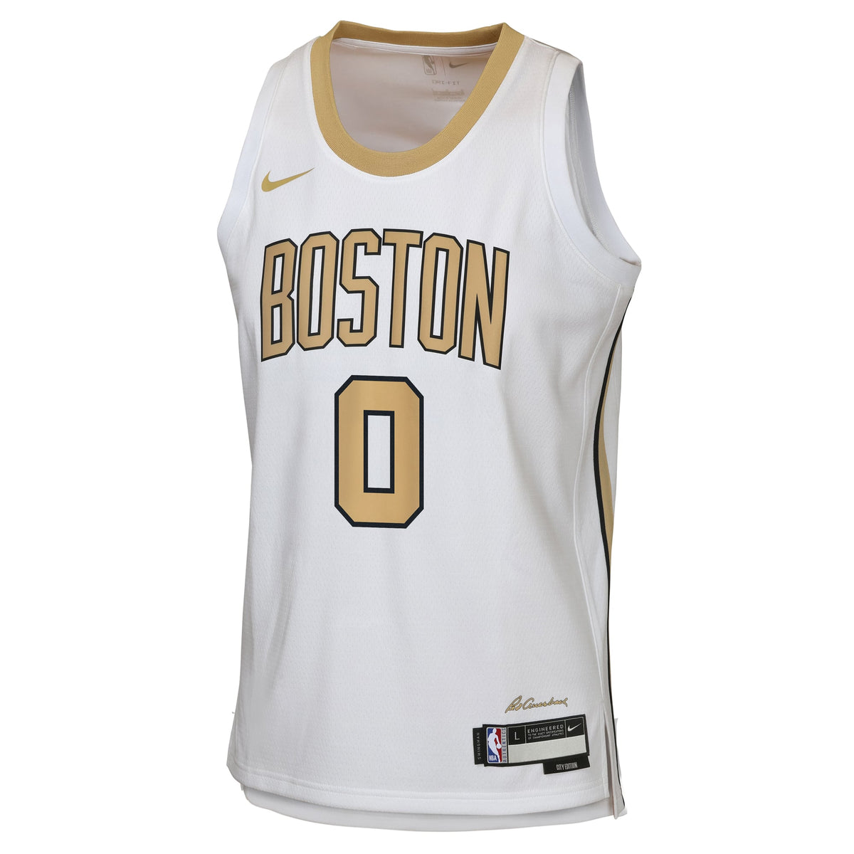 Youth Boston Celtics Jayson Tatum Nike White 2025/26 City Edition Swingman Jersey product image 3, provided for visual