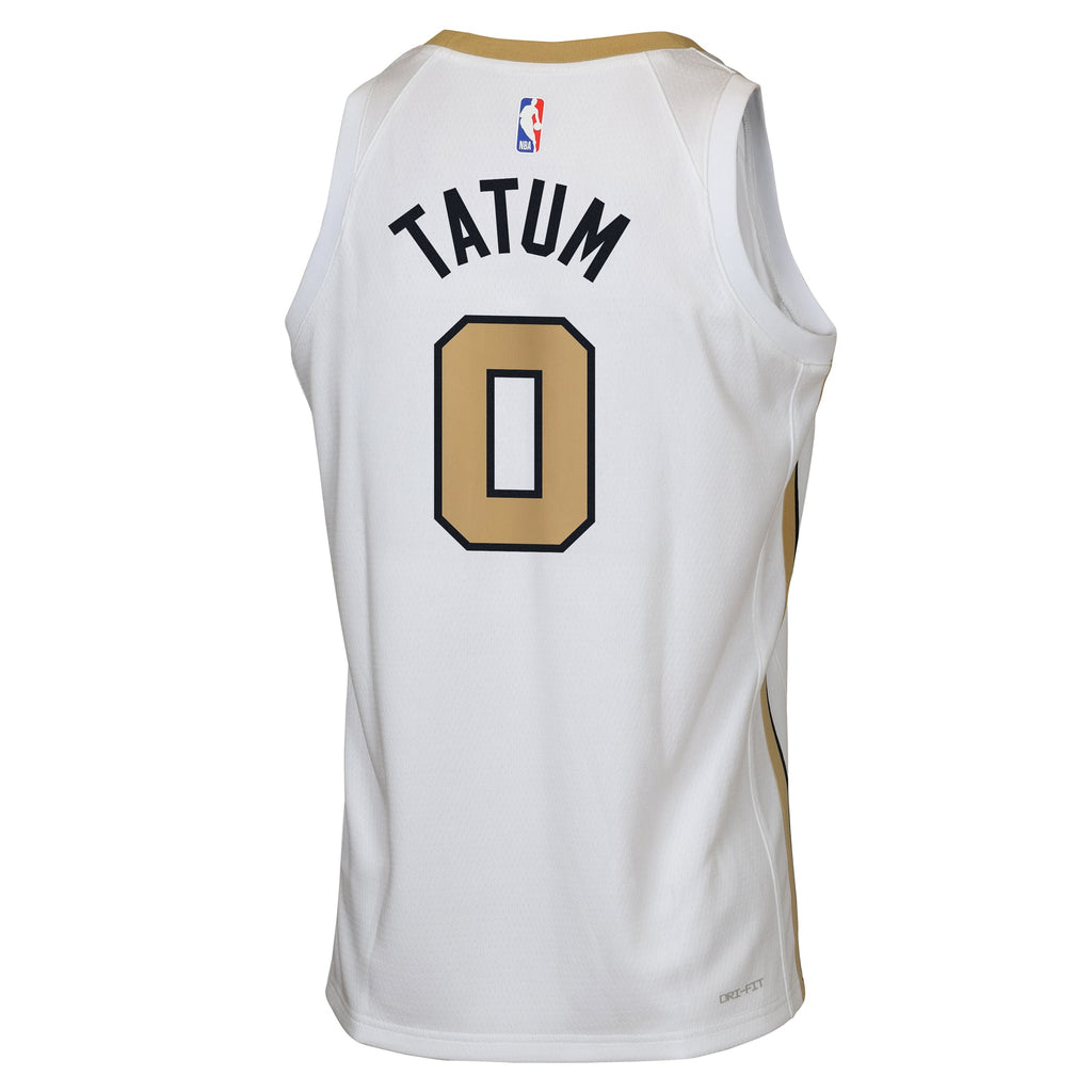 Youth Boston Celtics Jayson Tatum Nike White 2025/26 City Edition Swingman Jersey product image 4, provided for visual