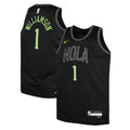 Youth New Orleans Pelicans Zion Williamson Nike Black 2025/26 City Edition Swingman Jersey product image 1, provided for