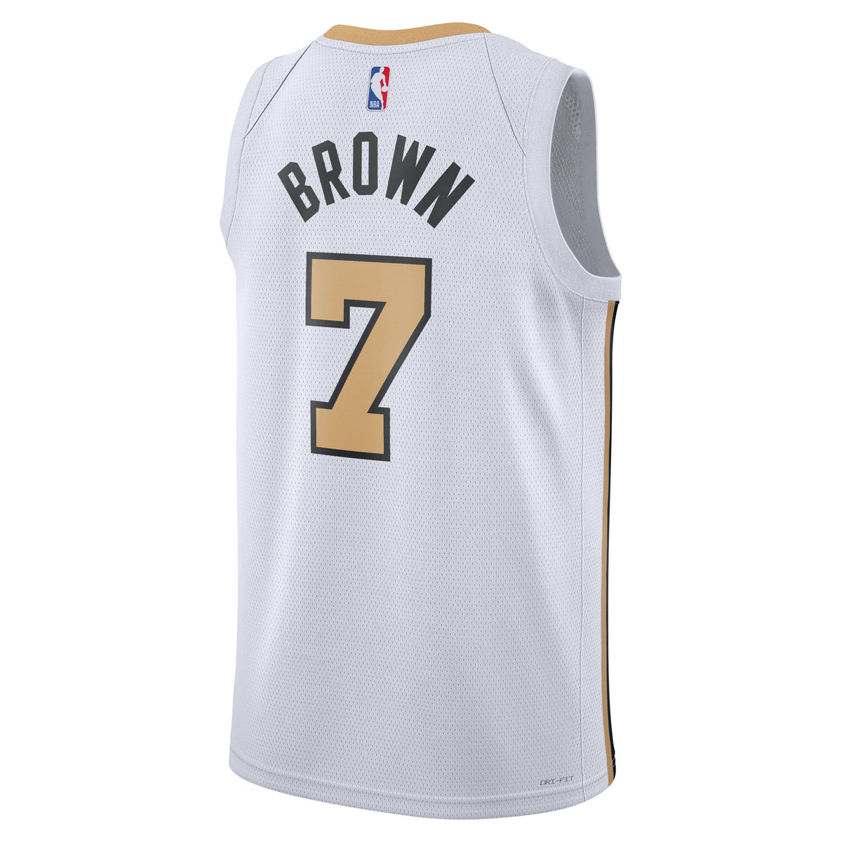 Unisex Boston Celtics Jaylen Brown Nike White 2025/26 Swingman Jersey - City Edition product image 4, provided for visual