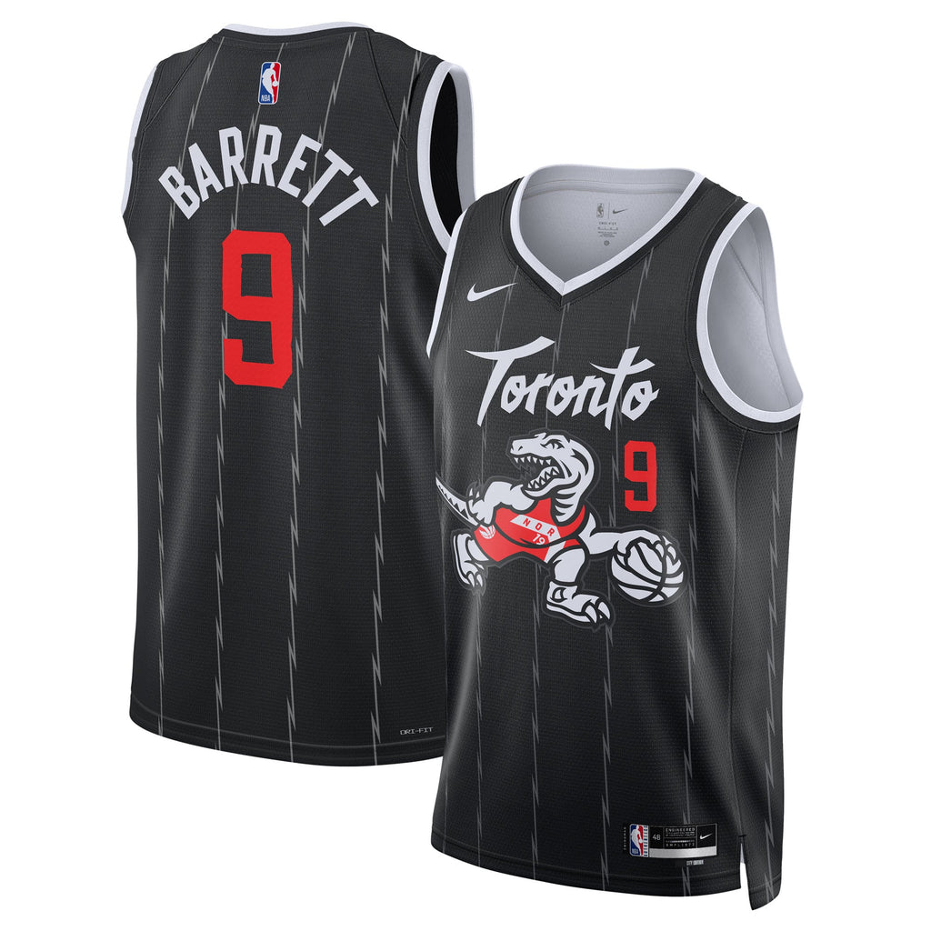 Unisex Toronto Raptors RJ Barrett Nike Black 2025/26 Swingman Jersey - City Edition product image 2, provided for visual