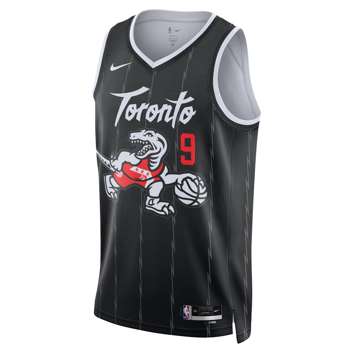 Unisex Toronto Raptors RJ Barrett Nike Black 2025/26 Swingman Jersey - City Edition product image 3, provided for visual