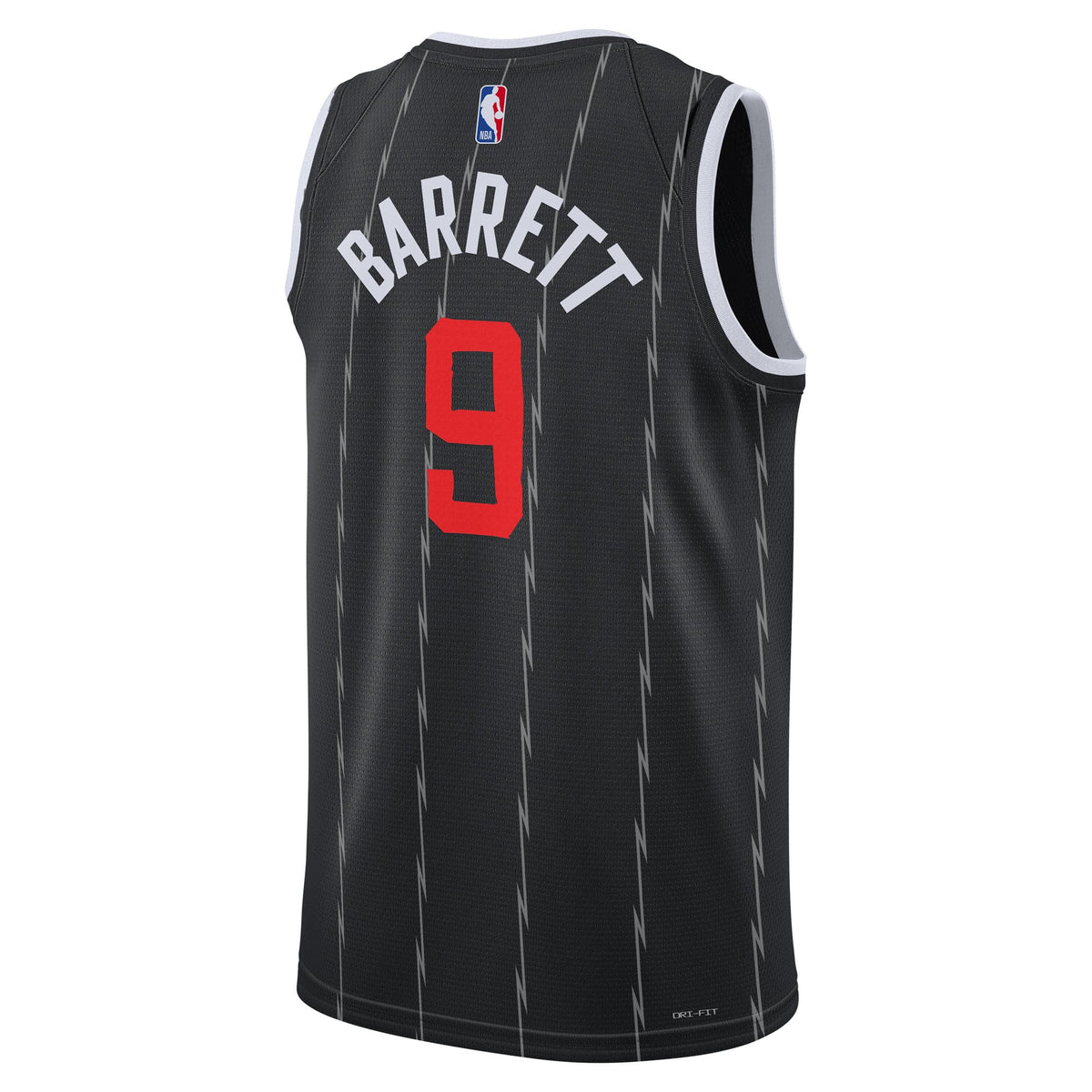 Unisex Toronto Raptors RJ Barrett Nike Black 2025/26 Swingman Jersey - City Edition product image 4, provided for visual