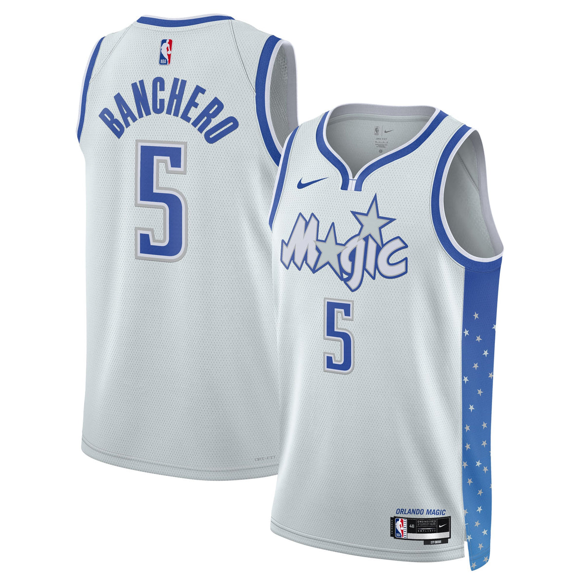 Unisex Orlando Magic Paolo Banchero Nike Silver 2025/26 Swingman Jersey - City Edition product image 2, provided for visual