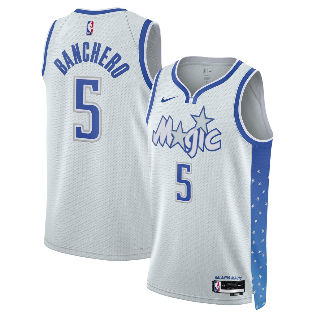 Unisex Orlando Magic Paolo Banchero Nike Silver 2025/26 Swingman Jersey - City Edition product image 1, provided for visual