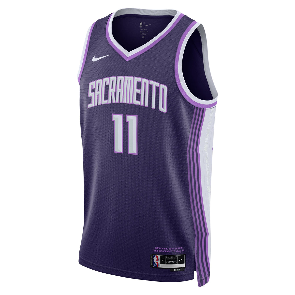 Unisex Sacramento Kings Domantas Sabonis Nike Purple 2025/26 Swingman Jersey - City Edition product image 3, provided for