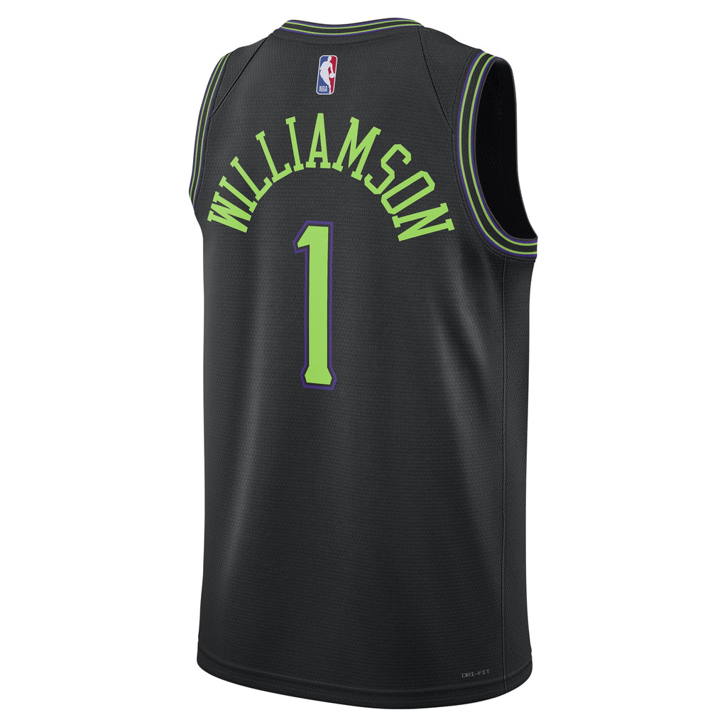 Unisex New Orleans Pelicans Zion Williamson Nike Black 2025/26 Swingman Jersey - City Edition product image 4, provided for
