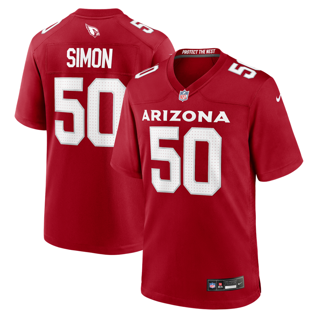Arizona Cardinals Cody Simon Cardinal Team Game Jersey product image 1, provided for visual reference and product detail