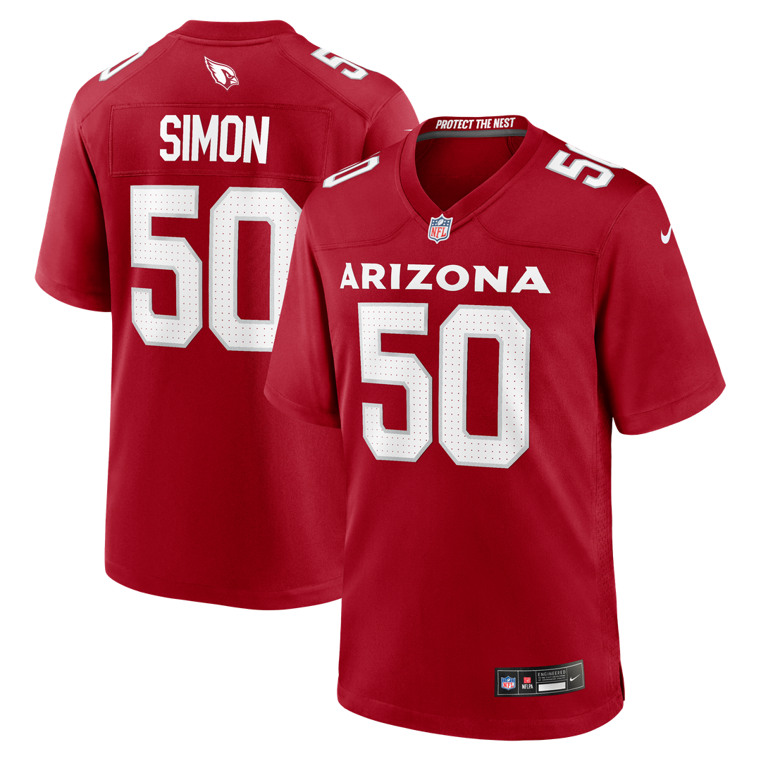 Arizona Cardinals Cody Simon Cardinal Team Game Jersey product image 1, provided for visual reference and product detail