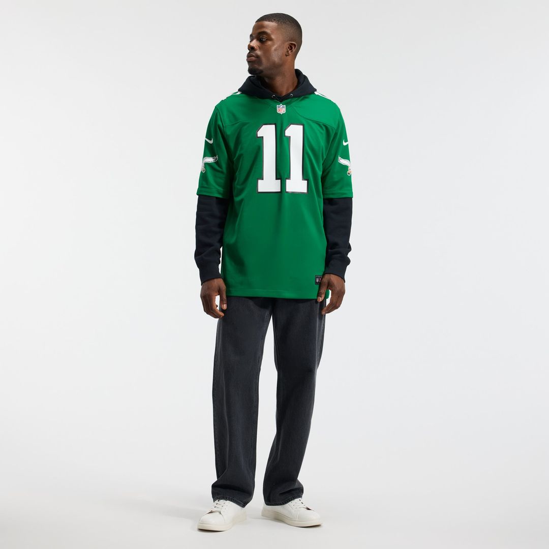 Philadelphia Eagles A.J. Brown Kelly Green Alternate Game Player Jersey product image 17, provided for visual reference and