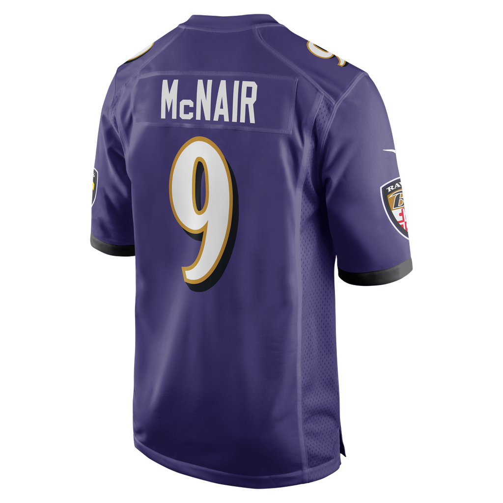 Baltimore Ravens Steve McNair Purple Game Retired Player Jersey product image 3, provided for visual reference and product