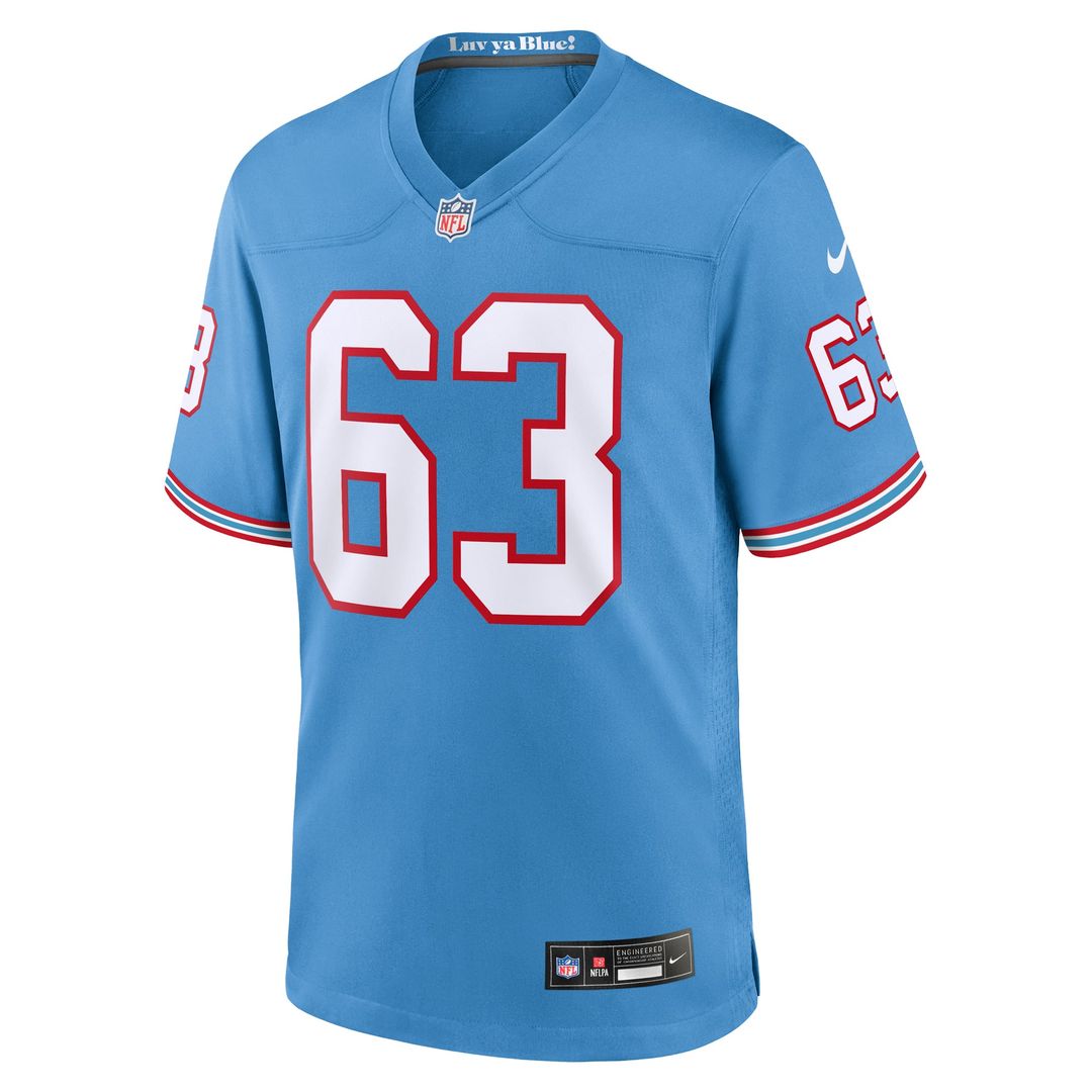 Tennessee Titans Mike Munchak Light Blue Retired Player Alternate Game Jersey product image 2, provided for visual reference