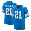 Detroit Lions Roger McCreary Blue Team Game Jersey product image 1, provided for visual reference and product detail review