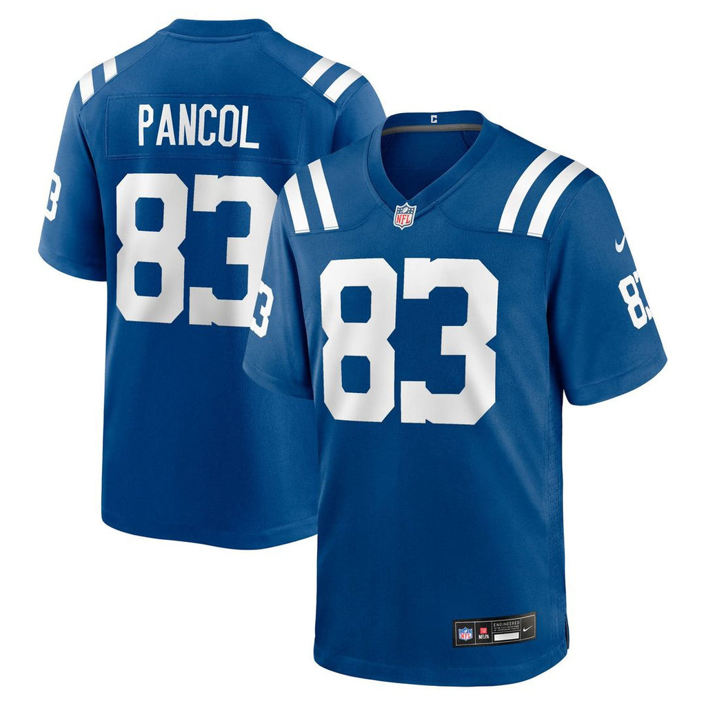 Indianapolis Colts Eli Pancol Royal Team Game Jersey product image 1, provided for visual reference and product detail review