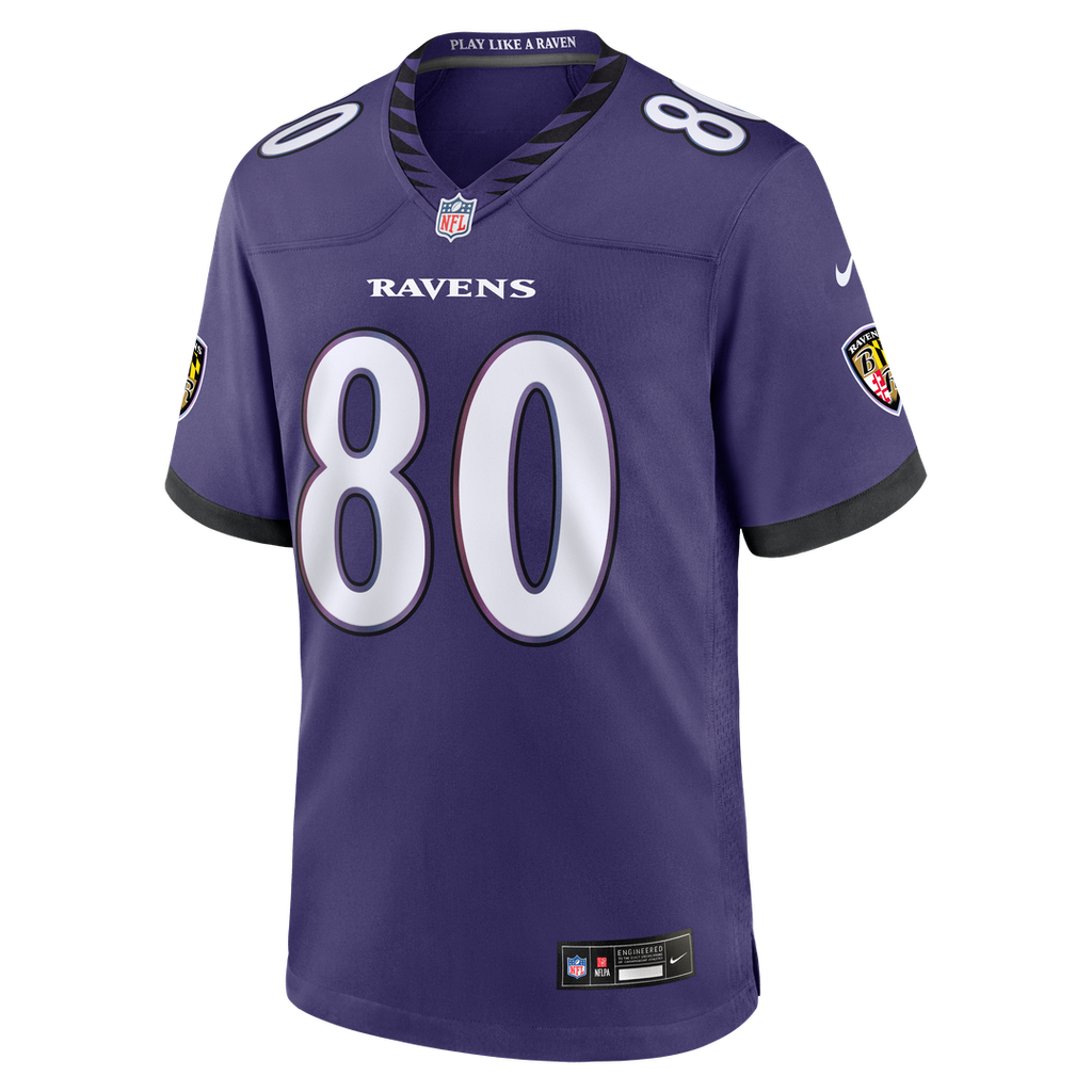 Baltimore Ravens Durham Smythe Purple Team Game Jersey product image 2, provided for visual reference and product detail