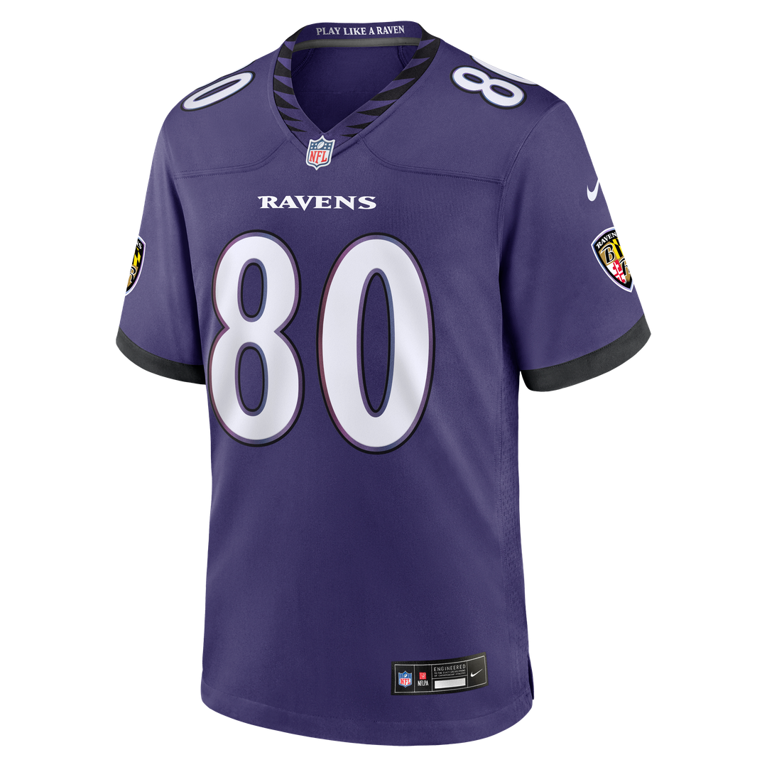 Baltimore Ravens Durham Smythe Purple Team Game Jersey product image 2, provided for visual reference and product detail