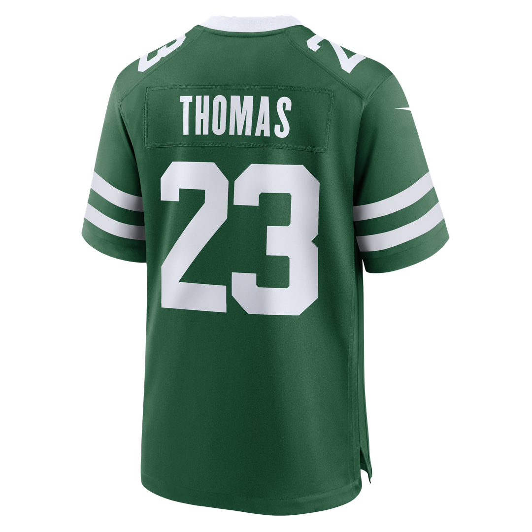 New York Jets Azareye'h Thomas Legacy Green Team Game Jersey product image 3, provided for visual reference and product