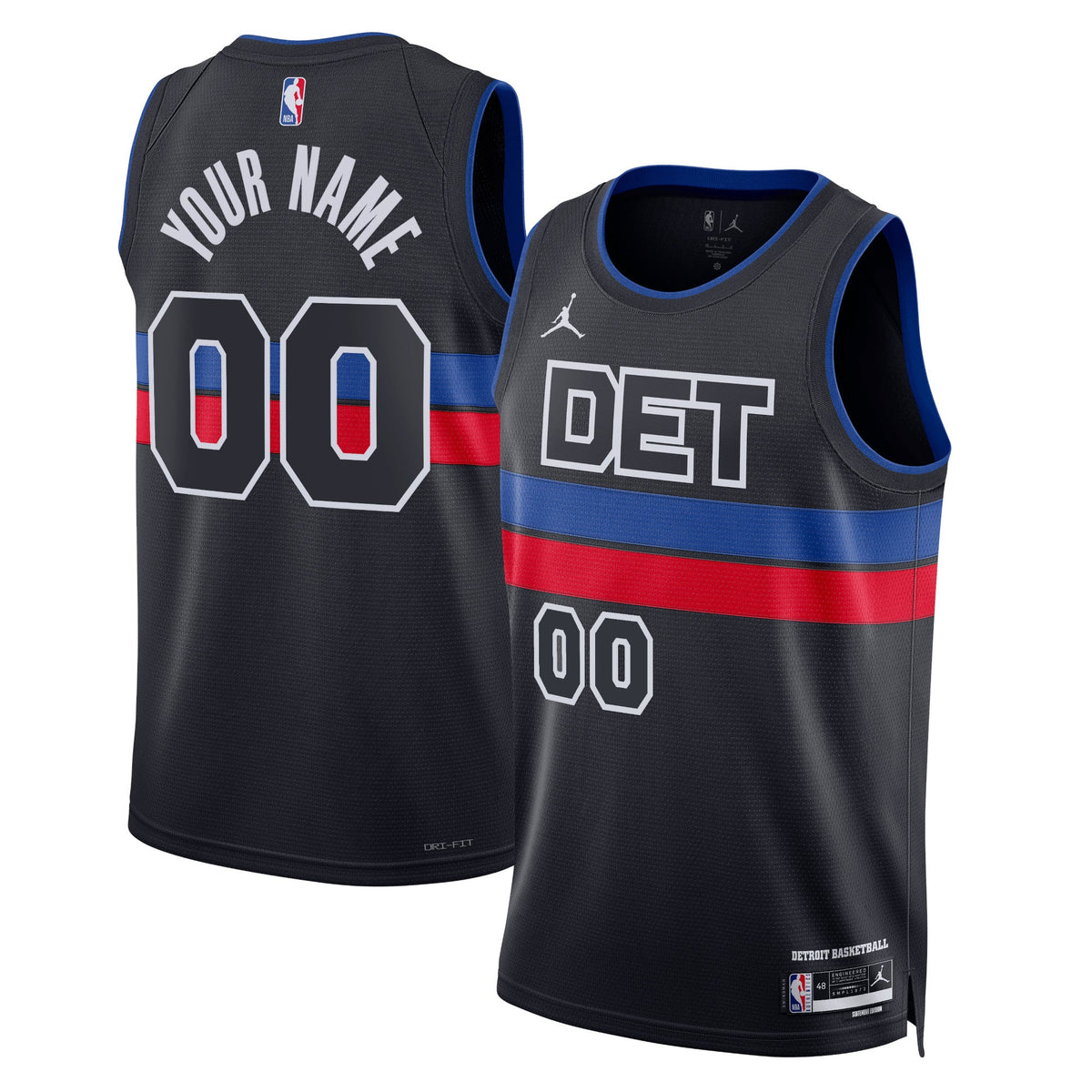 Detroit Pistons Statement Swingman Basketball Jersey - Custom - Unisex product image 1, provided for visual reference and