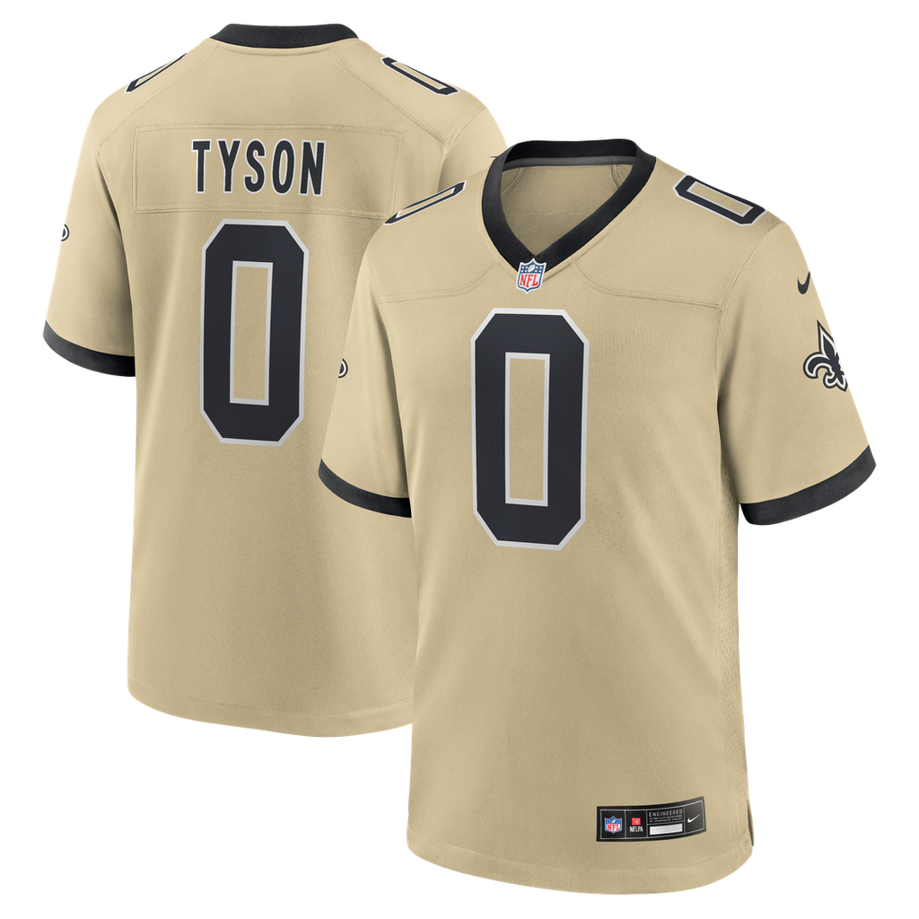 New Orleans Saints Jordyn Tyson Black Team Game Jersey product image 13, provided for visual reference and product detail