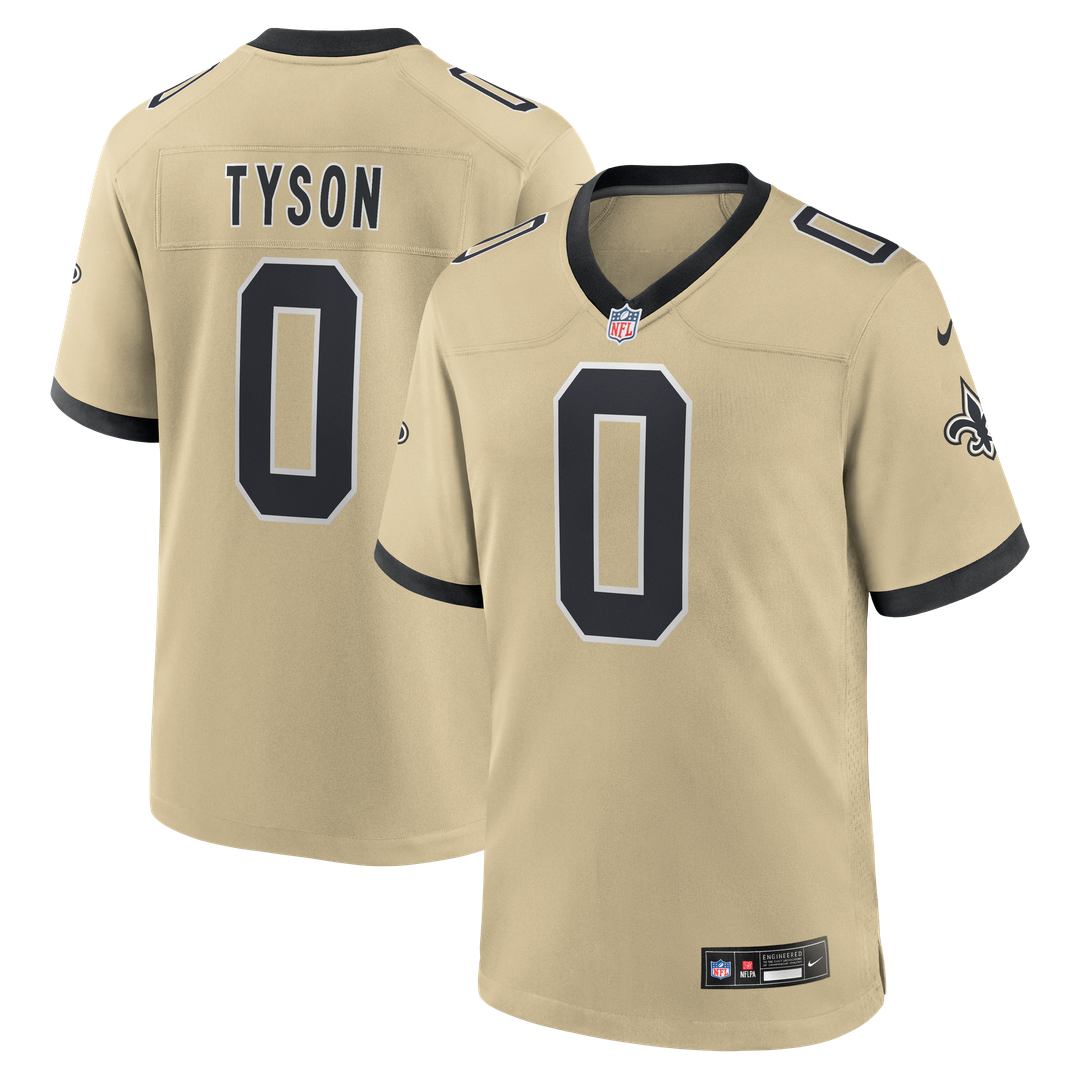 New Orleans Saints Jordyn Tyson Black Team Game Jersey product image 13, provided for visual reference and product detail