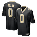 New Orleans Saints Jordyn Tyson Black Team Game Jersey product image 1, provided for visual reference and product detail