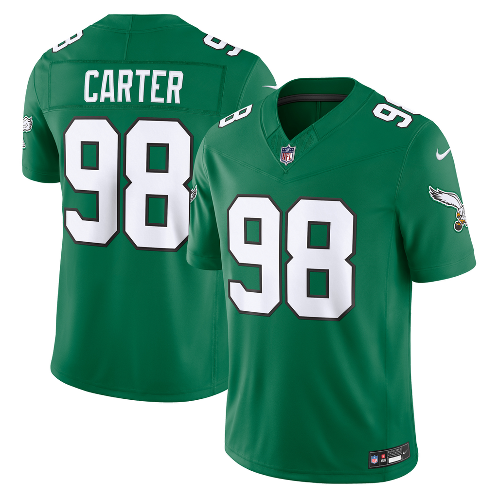 Philadelphia Eagles Jalen Carter Midnight Green Team Vapor F.U.S.E. Stitched Limited Jersey product image 7, provided for