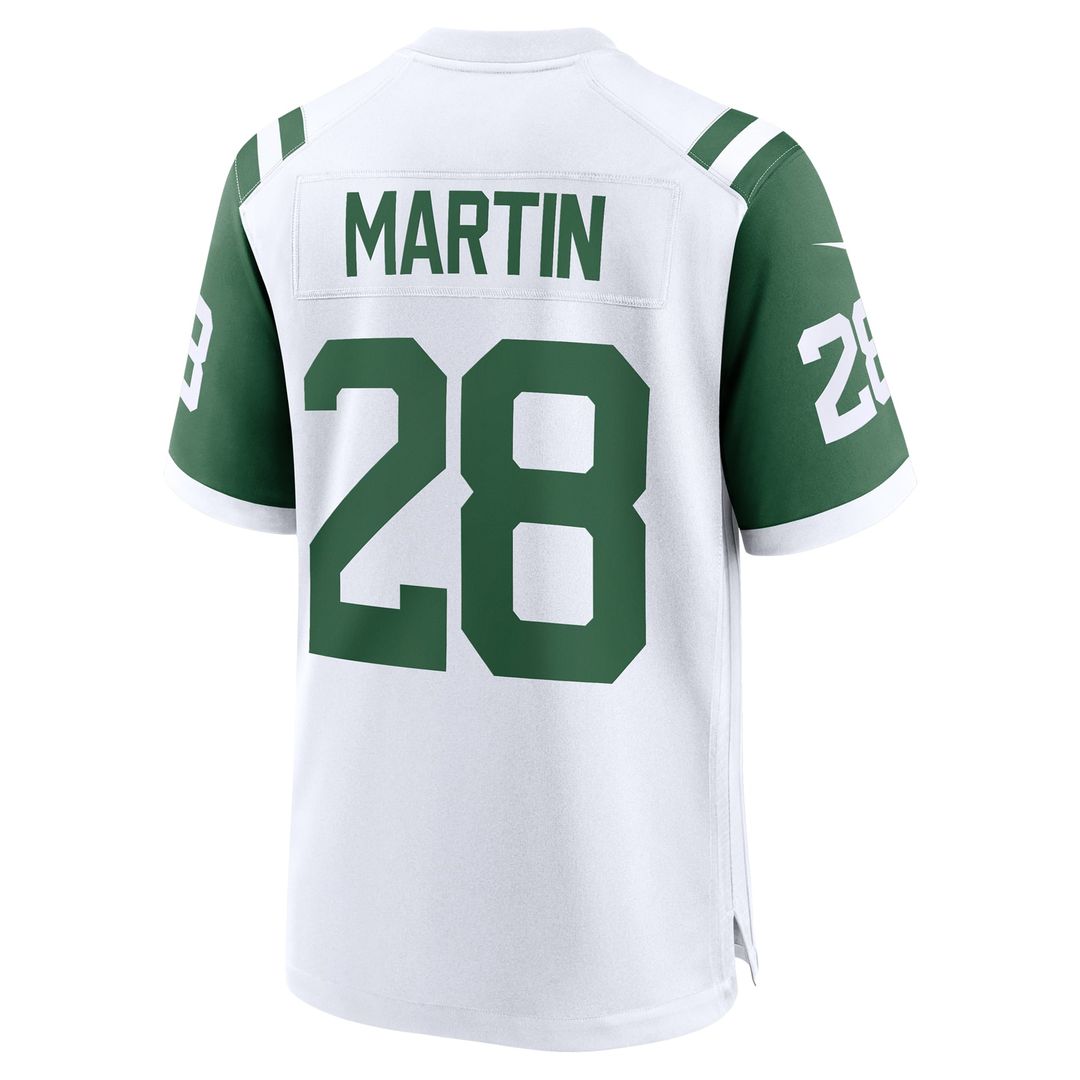 New York Jets Curtis Martin White Retired Player Alternate Game Jersey product image 3, provided for visual reference and