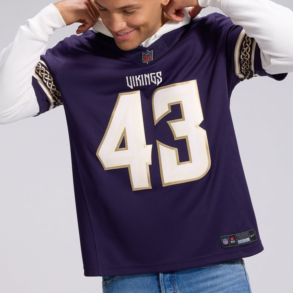 Minnesota Vikings Andrew Van Ginkel Purple 2026 Rivalries Collection Stitched Limited Jersey product image 9, provided for