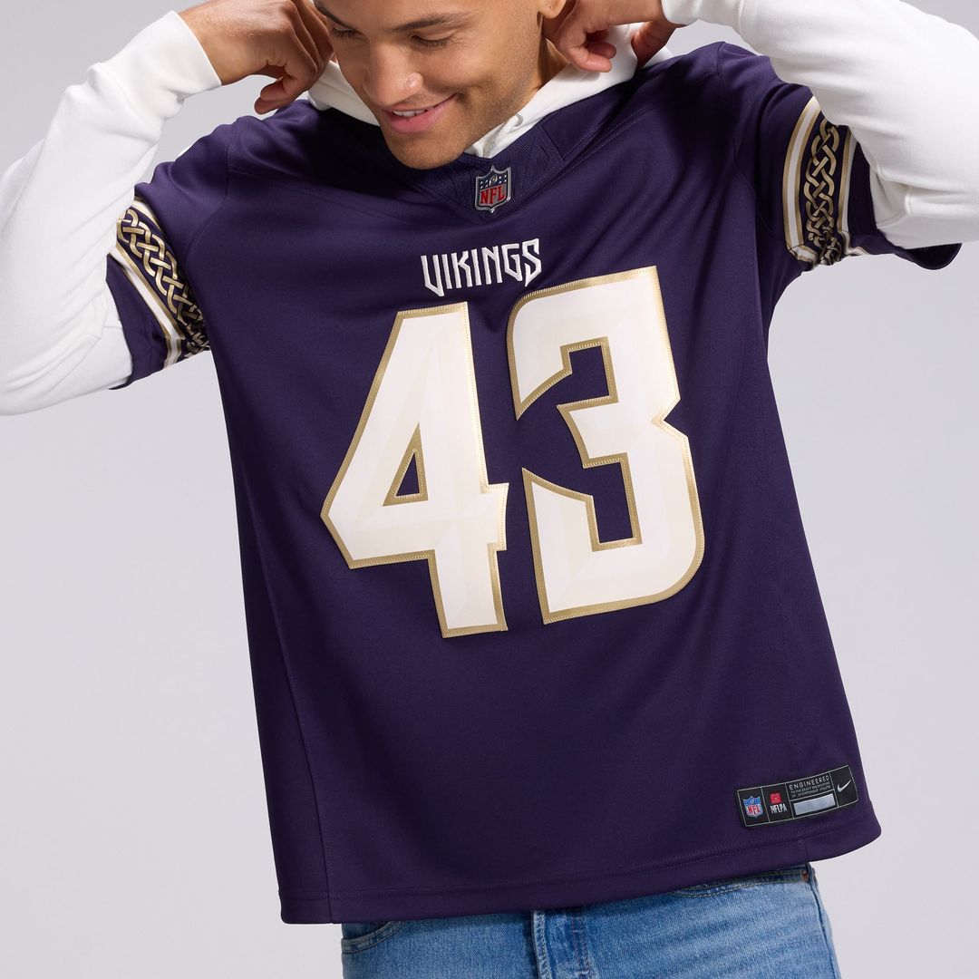 Minnesota Vikings Andrew Van Ginkel Purple 2026 Rivalries Collection Stitched Limited Jersey product image 9, provided for