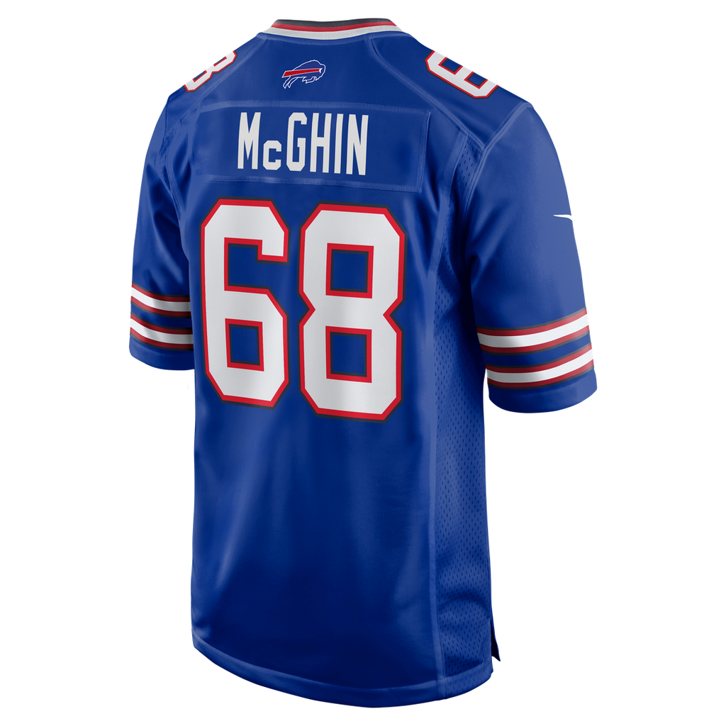 Buffalo Bills Garrett McGhin Royal Team Game Jersey product image 3, provided for visual reference and product detail review