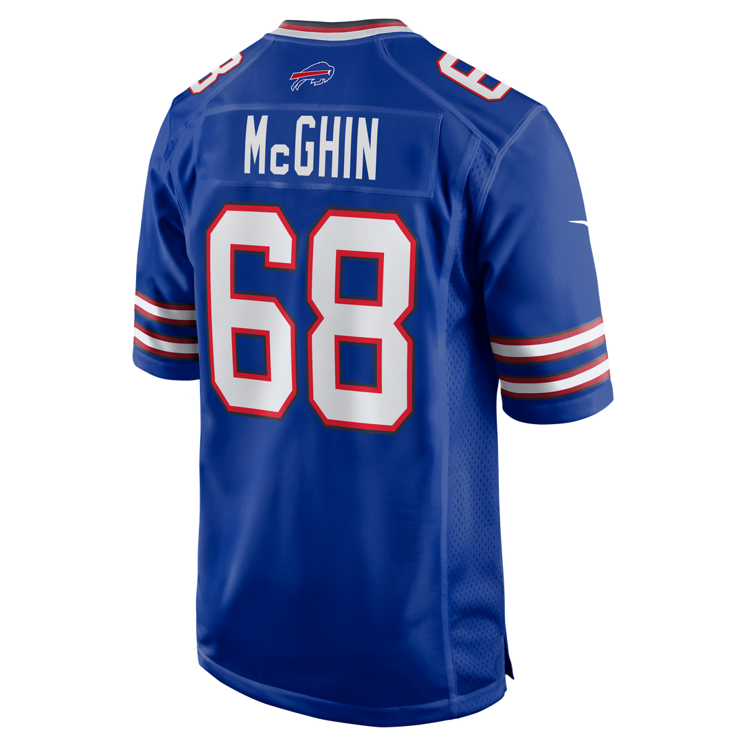 Buffalo Bills Garrett McGhin Royal Team Game Jersey product image 3, provided for visual reference and product detail review