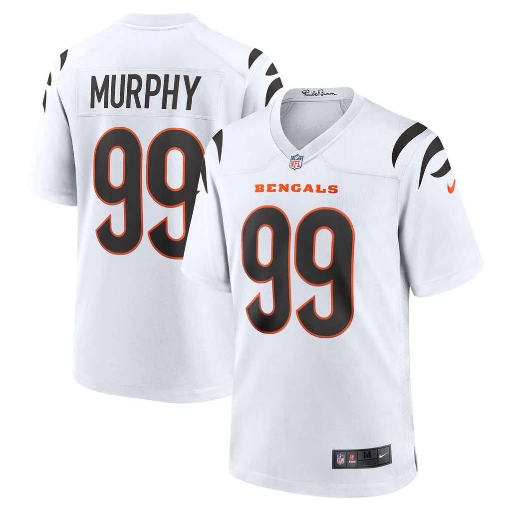 Cincinnati Bengals Myles Murphy White Team Game Jersey product image 4, provided for visual reference and product detail