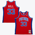 Detroit Pistons Grant Hill 1994 Dark Authentic Basketball Jersey - Red product image 1, provided for visual reference and
