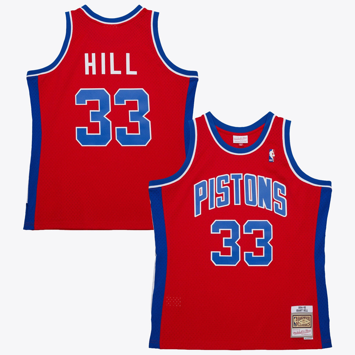 Detroit Pistons Grant Hill 1994 Dark Authentic Basketball Jersey - Red product image 1, provided for visual reference and