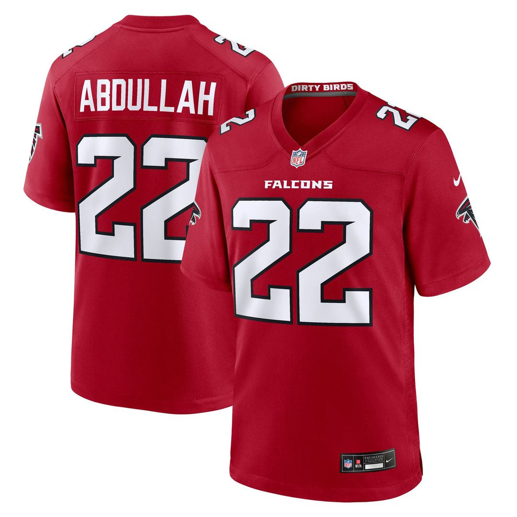 Atlanta Falcons Yasir Abdullah Red Team Game Jersey product image 1, provided for visual reference and product detail review