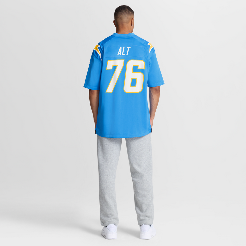 Los Angeles Chargers Joe Alt Powder Blue Player Game Jersey product image 8, provided for visual reference and product