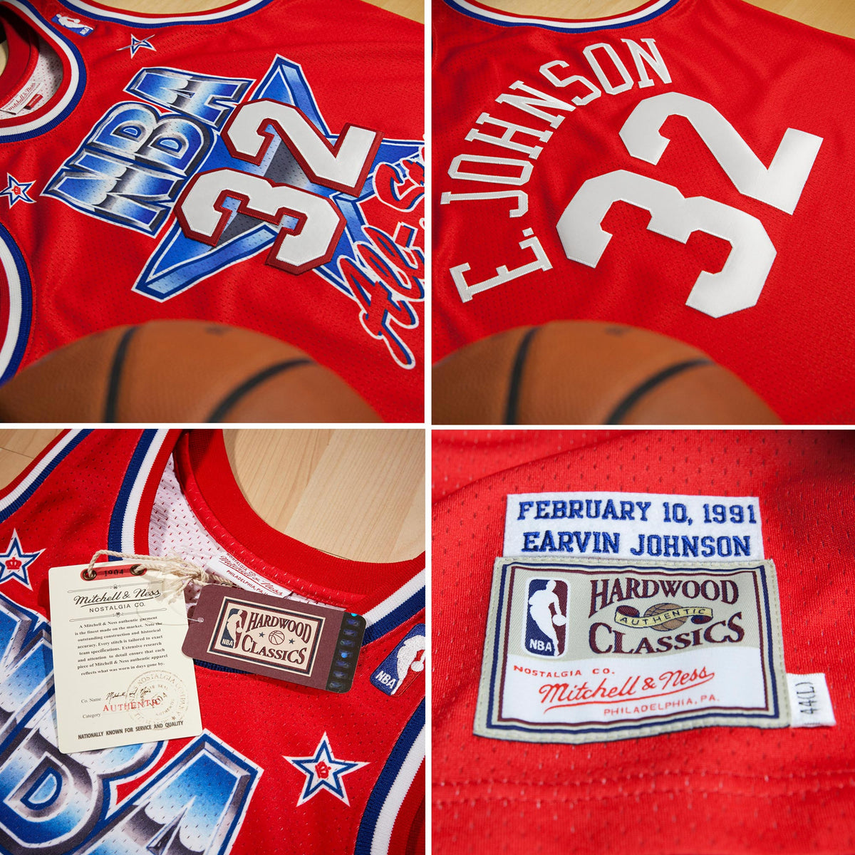 NBA All-Star West Magic Johnson 1991 Authentic Jersey by product image 4