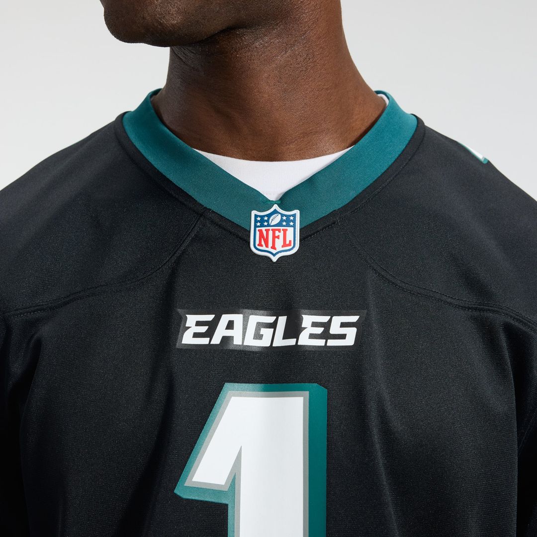 Philadelphia Eagles Jalen Hurts Midnight Green Team Game Jersey product image 35, provided for visual reference and product
