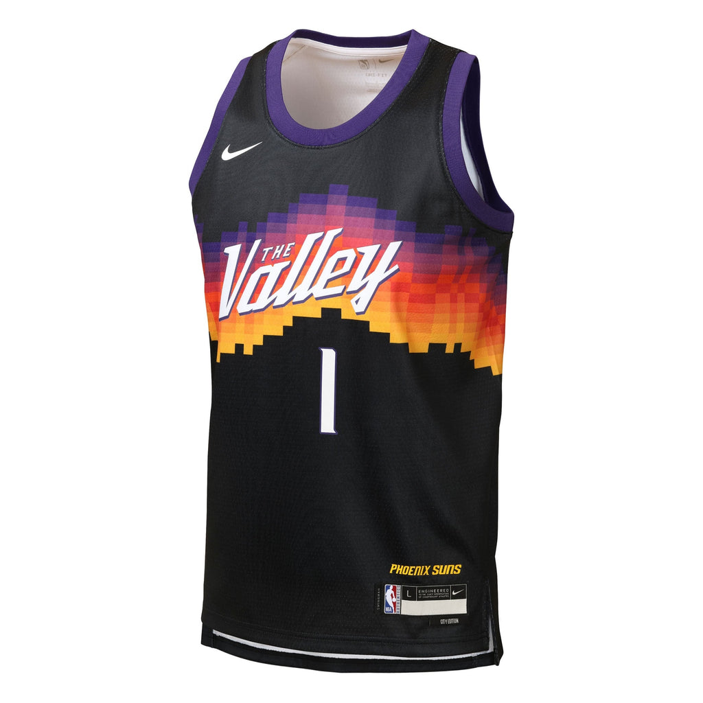 Devin Booker Phoenix Suns 2025/26 City Edition Swingman Jersey - Black - Youth product image 3, provided for visual