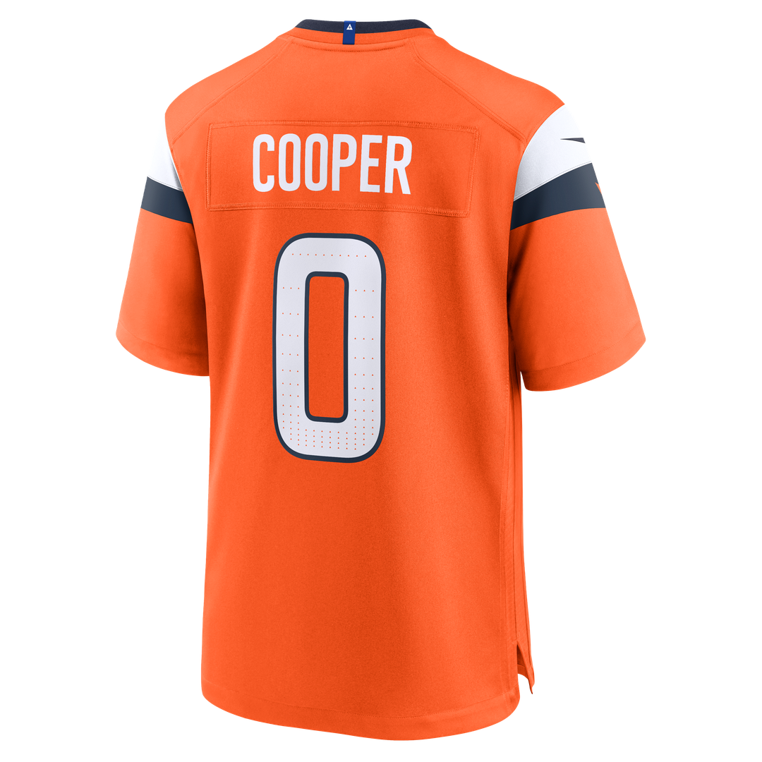 Denver Broncos Jonathon Cooper Orange Team Game Jersey product image 3, provided for visual reference and product detail