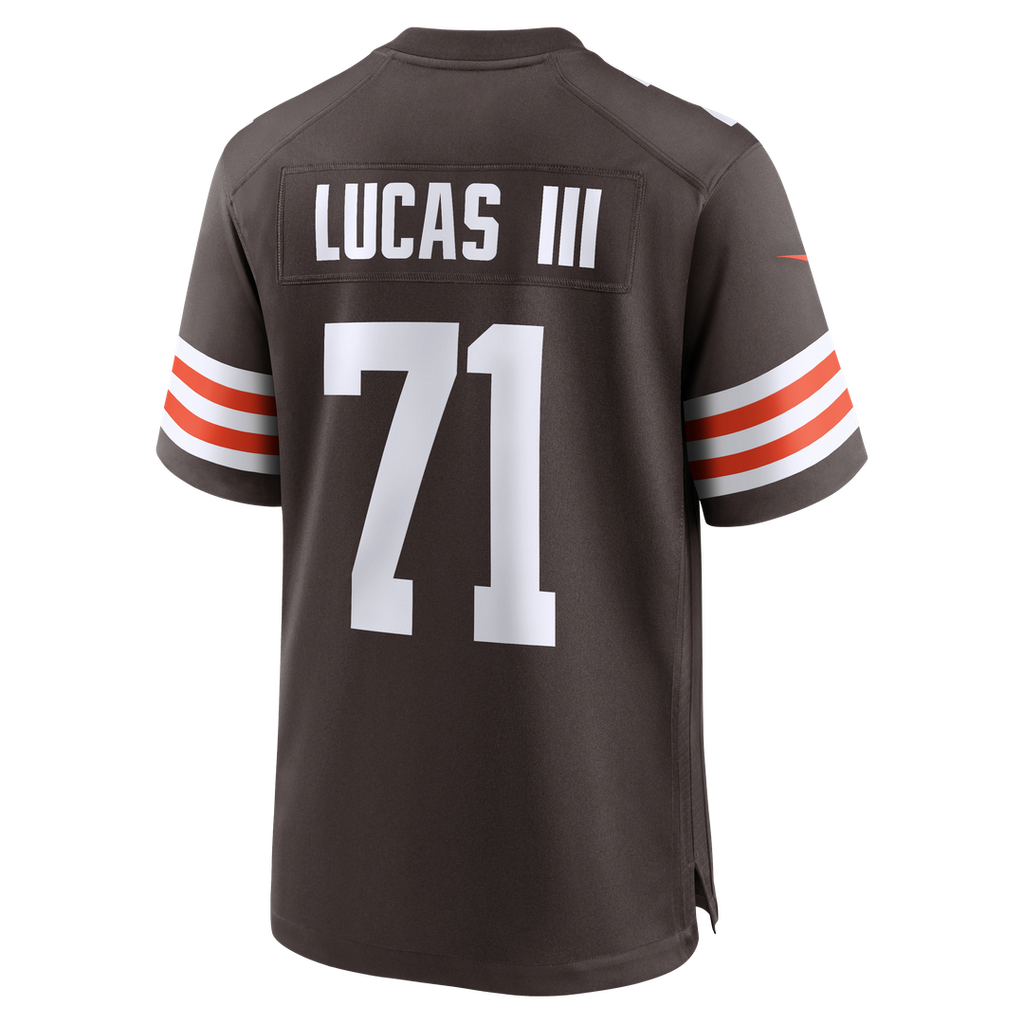 Cleveland Browns Cornelius Lucas Brown Team Game Jersey product image 3, provided for visual reference and product detail