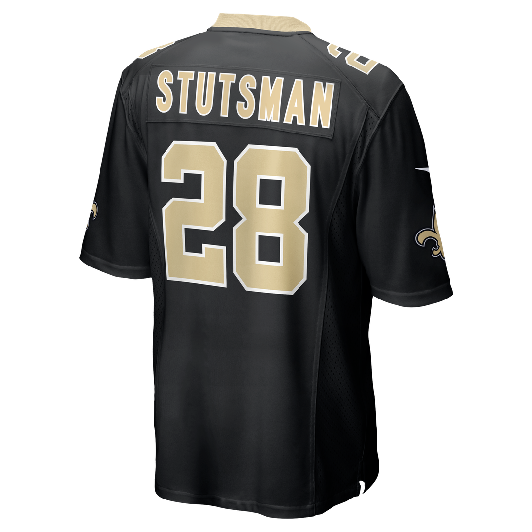 New Orleans Saints Danny Stutsman Black Team Game Jersey product image 3, provided for visual reference and product detail