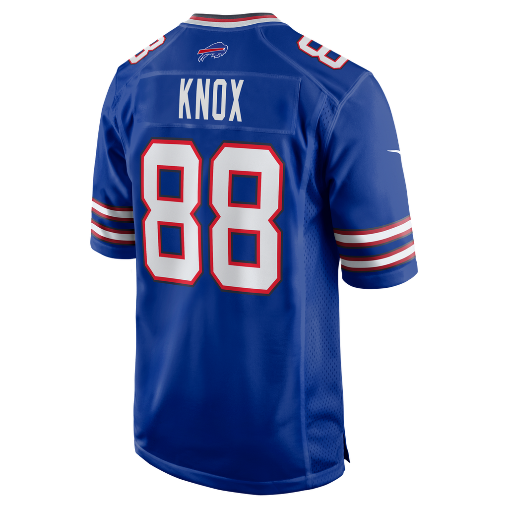 Buffalo Bills Dawson Knox Royal Game Player Jersey product image 3, provided for visual reference and product detail review