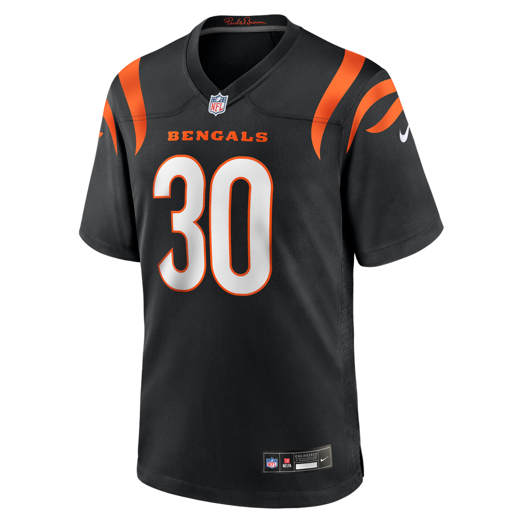 Cincinnati Bengals Chase Brown Black Team Game Jersey product image 2, provided for visual reference and product detail