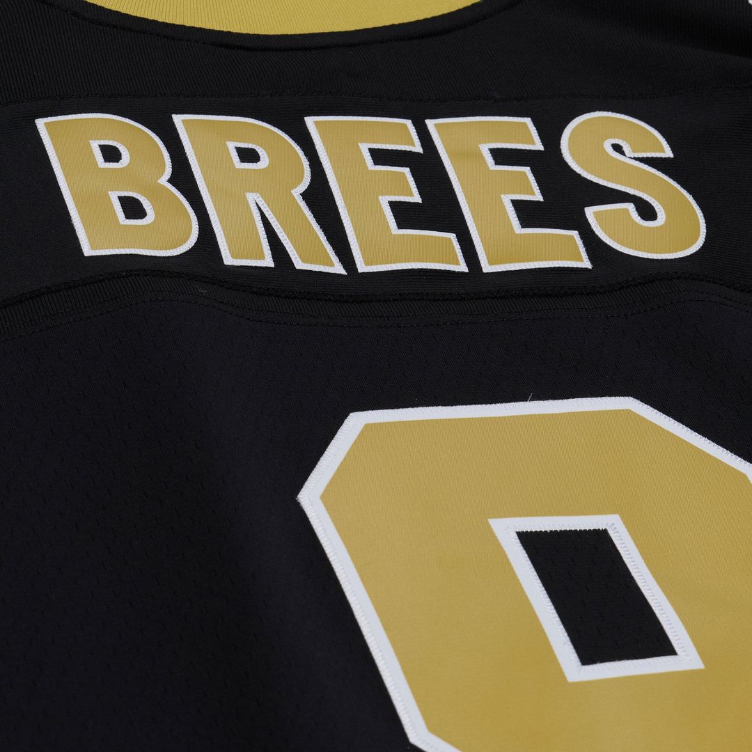 New Orleans Saints Drew Brees Black 2009 Legacy Jersey product image 7, provided for visual reference and product detail