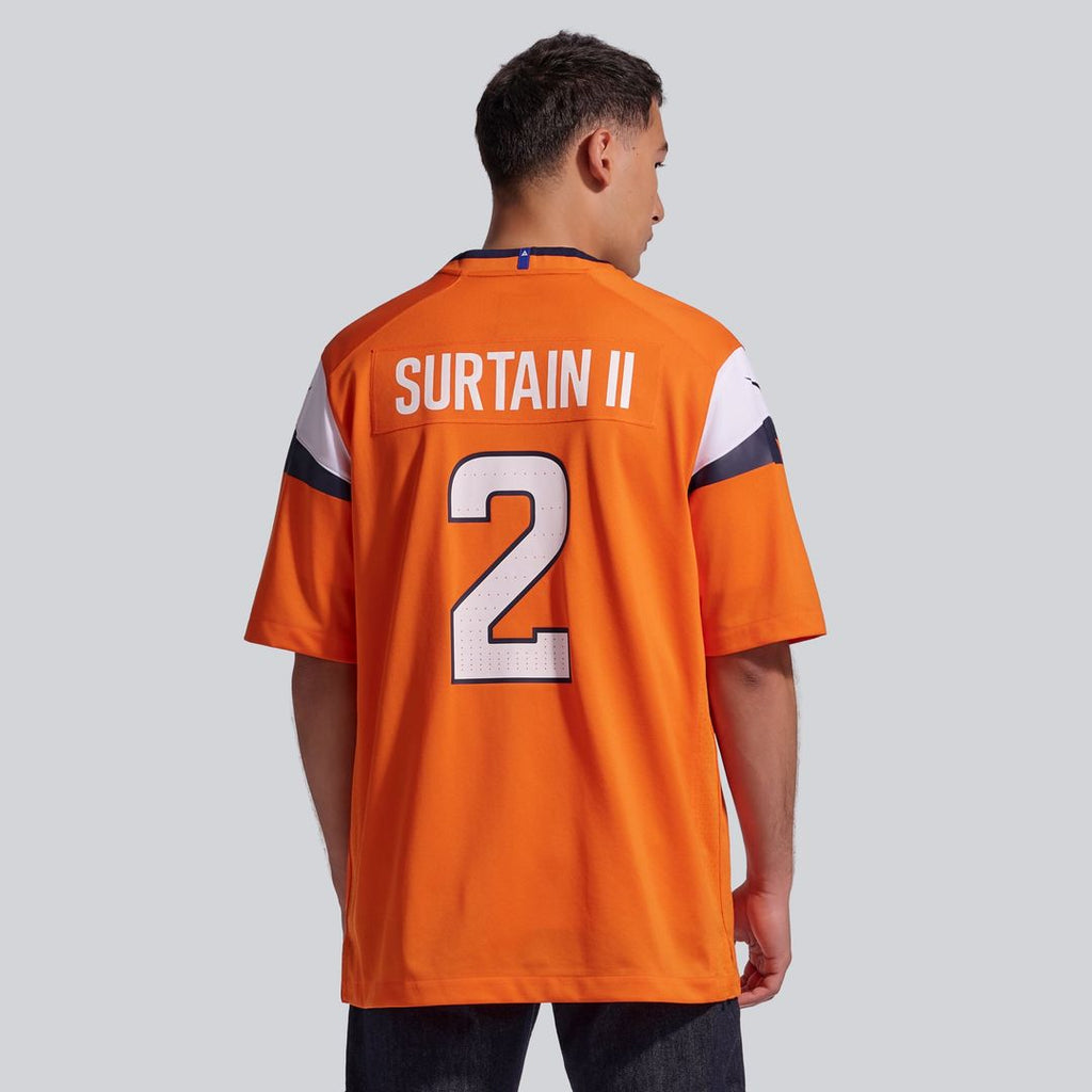 Denver Broncos Patrick Surtain II Orange Team Game Jersey product image 3, provided for visual reference and product detail