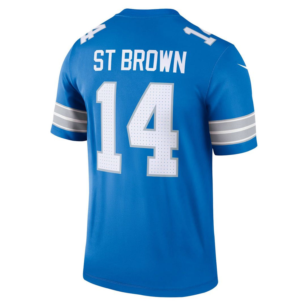 Detroit Lions Amon-Ra St. Brown Blue Legend Player Performance Top product image 6, provided for visual reference and