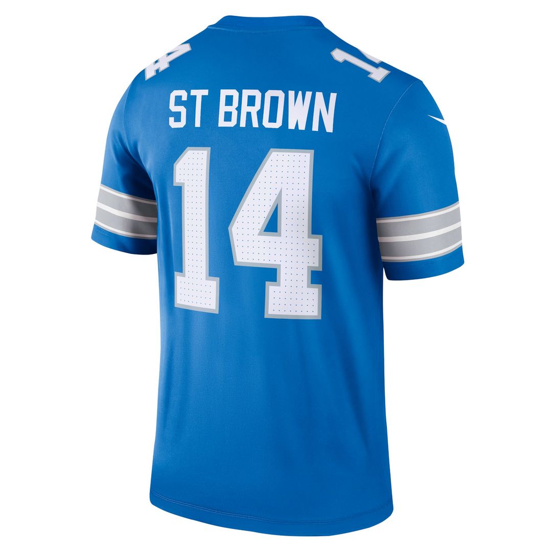 Detroit Lions Amon-Ra St. Brown Blue Legend Player Performance Top product image 6, provided for visual reference and