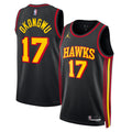 Atlanta Hawks Statement Edition Swingman Basketball Jersey - Black - Onyeka Okongwu - Unisex product image 1, provided for